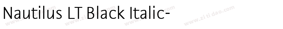Nautilus LT Black Italic字体转换